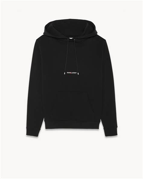 black and white ysl hoodie|st laurent flannel hoodie.